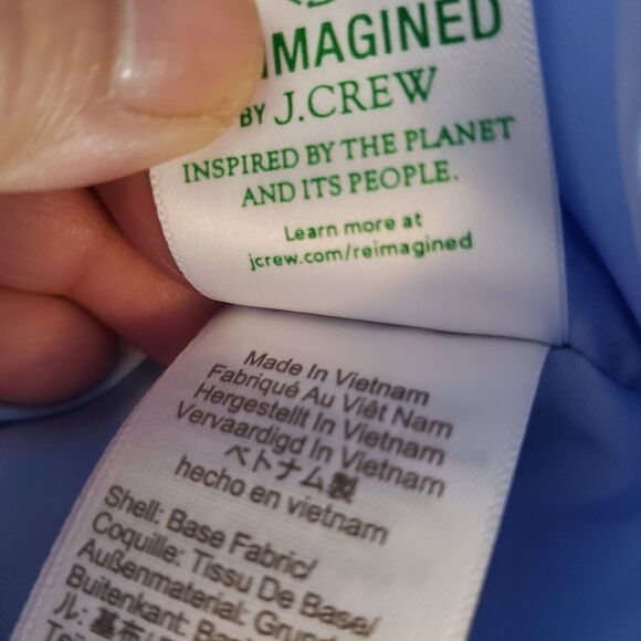 J. Crew Mountain Puffer Vest Sz S Full Zip Baby Blue Pockets $128 BU286 - Picture 12 of 16